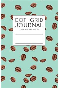 Dot Grid Journal - Coffee Notebook 5.5 x 8.5