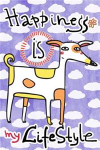 Journal Notebook For Dog Lovers, Happiness Is My Lifestyle Spotted Dog 3