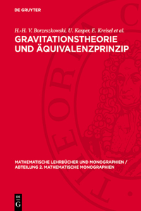 Gravitationstheorie Und Äquivalenzprinzip