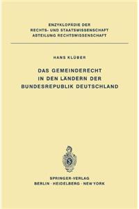 Das Gemeinderecht in den Landern der Bundesrepublik Deutschland