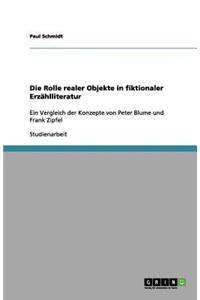 Die Rolle realer Objekte in fiktionaler Erzählliteratur