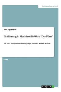 Einführung in Machiavellis Werk Der Fürst