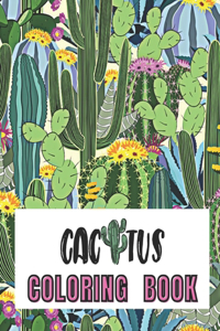 Cactus coloring book for kids