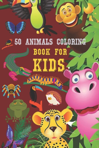 50 Animals coloring book for kids