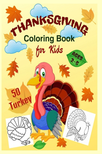 Thanksgiving Coloring Book for Kids Ages 2-5