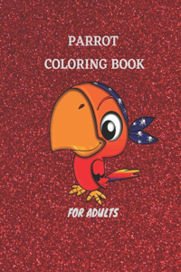 Parrot coloring book for adults