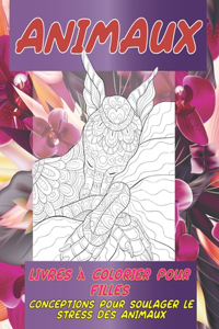 Livres à colorier pour filles - Conceptions pour soulager le stress des animaux - Animaux