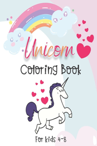 Unicorn Coloring Book For Kids 4-8