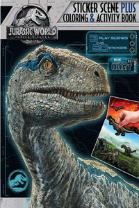 Sticker Scene Plus Coloring and Activity Book, Jurassic World Fallen Kingdom