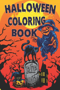 Halloween Coloring book: Creative Art Coloring Activity Book For Kids and Adults, Fun Halloween Illustrations To Color and Fight Boredom