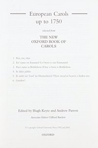 European Carols before 1750