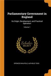 Parliamentary Government in England