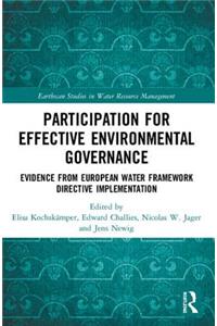 Participation for Effective Environmental Governance