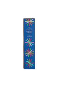 Metallic Colored Pencil Set with Pencil Sharpener