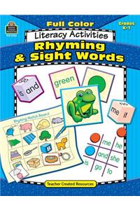 Full-Color Literacy Activities: Rhyming & Sight Words