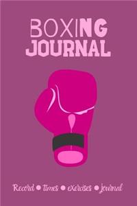 Ladies Boxing fight Journal Record Everything