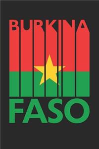 Vintage Burkina Faso Notebook - Retro Burkina Faso Planner - Burkinabe Flag Diary - Burkina Faso Travel Journal