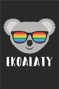 Koala Notebook - Gay Pride Flag Koala EKOALATY LGBT Pride Month - Koala Journal