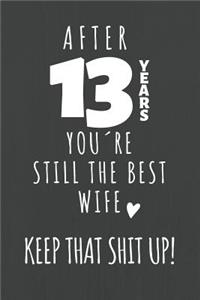 13th Anniversary Notebook For Wife