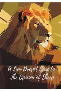 A Lion Doesn't Care to The Opinion of Sheep