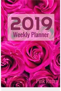 2019 Weekly Planner Pink Roses