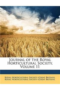 Journal of the Royal Horticultural Society, Volume 11