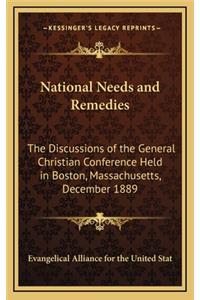 National Needs and Remedies