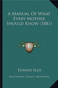 Manual of What Every Mother Should Know (1881)
