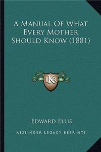 A Manual of What Every Mother Should Know (1881)