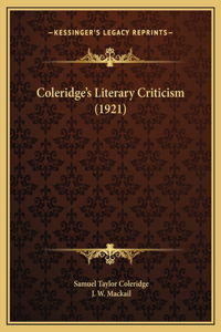 Coleridge's Literary Criticism (1921)