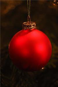 A Red Christmas Ball Ornament Holiday Journal