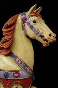 Vintage Yellow Carousel Horse with a Purple Flowered Bridle Journal