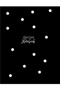 White Stylish Modern Dotted Notebook, Dot Grid Sketcher (8.5 x 11) Large Journal