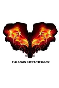 Dragon Sketchbook: A Sketchbook With 100 Pages Of Boarded Plain Paper Ideal For Drawing