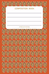 Retro Cat Pattern - Composition Book