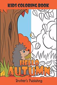 Hello Autumn kids coloring book
