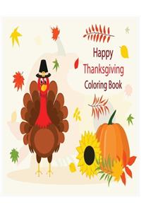 Happy thanksgiving coloring book