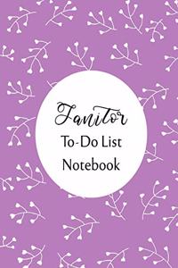 Janitor To Do List Notebook