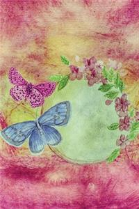 Pink & Blue Butterfly Watercolor Art Journal