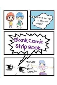 Blank Comic Strip Book Manga