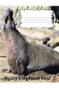 Elephant Seal Noisy on cover for wideruledlinepaper Composition Book