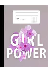 Graph Paper Notebook Girl Power Quad Ruled 5x5