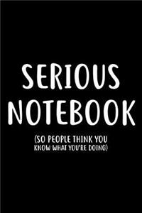 Serious Notebook (So People Think You Know What You're Doing)
