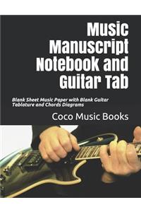 Music Manuscript Notebook and Guitar Tab