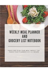 Weekly Meal Planner and Grocery List Notebook