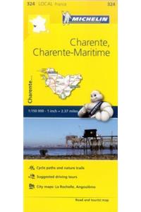 Charente, Charente-Maritime - Michelin Local Map 324