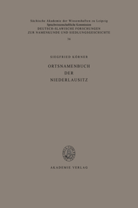 Ortsnamenbuch Der Niederlausitz