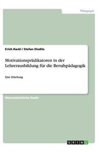 Motivationsprädikatoren in der Lehrerausbildung für die Berufspädagogik