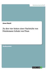 Zu den vier Seiten einer Nachricht von Friedemann Schulz von Thun