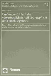 Umfang Und Inhalt Der Vorvertraglichen Aufklarungspflicht Des Franchisegebers